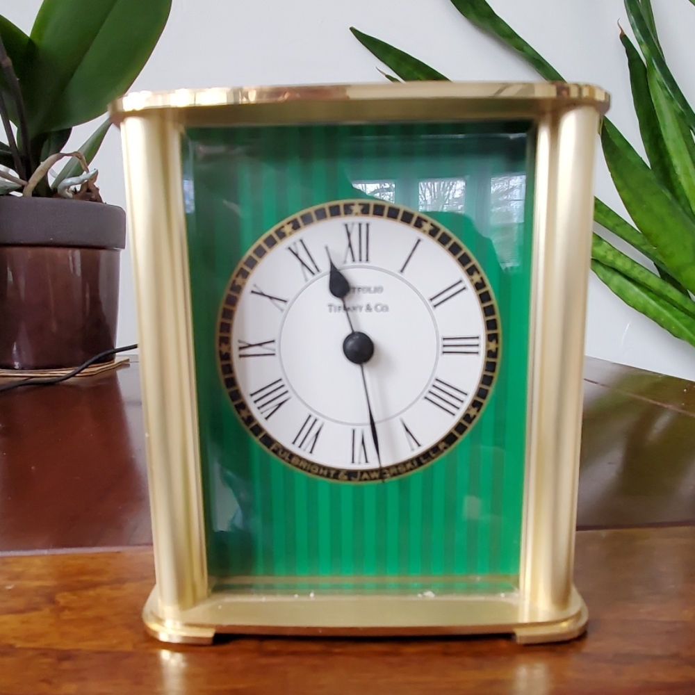 Tiffany & co. brass desk clock